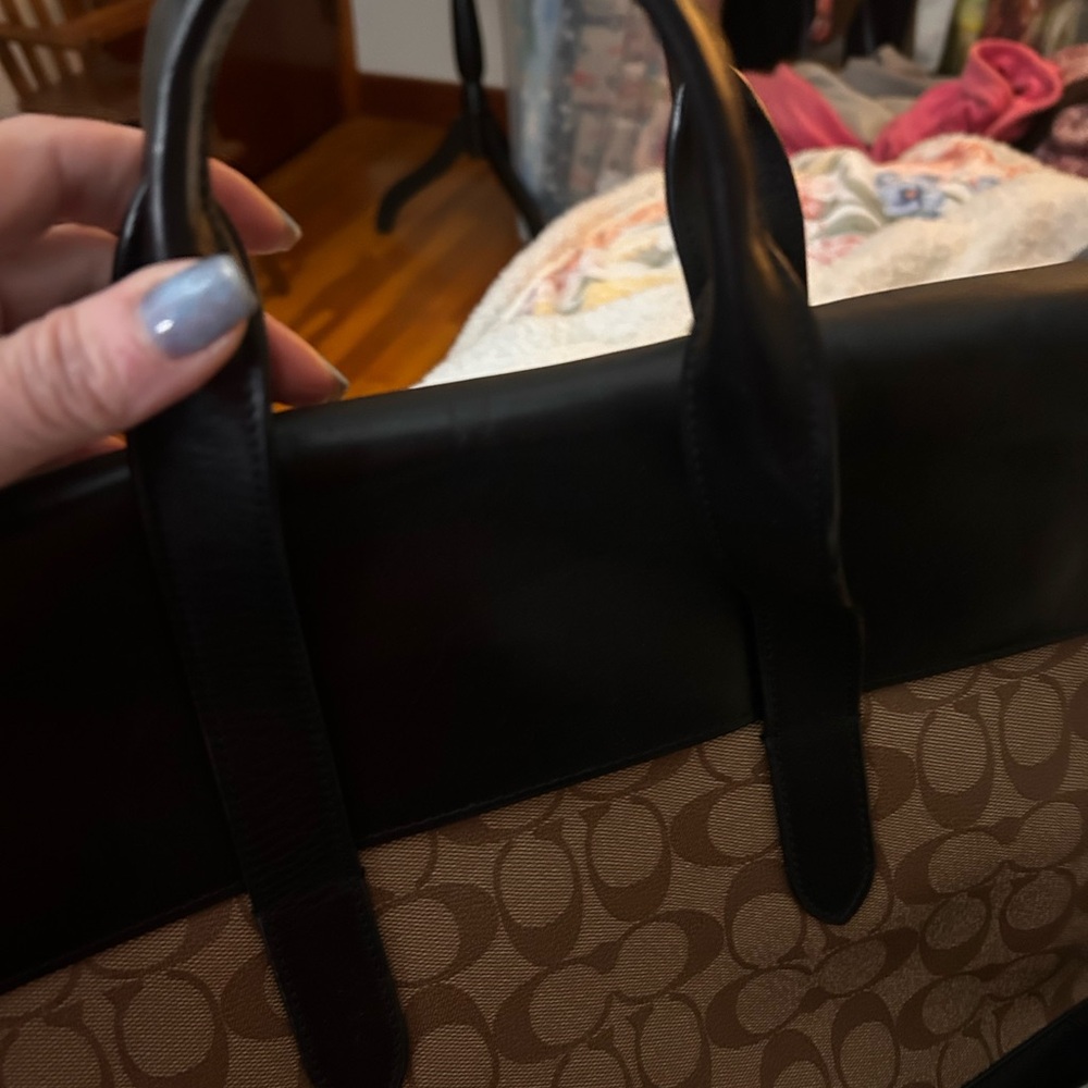 Coach Black and Tan Laptop Bag - Picture 6 of 8